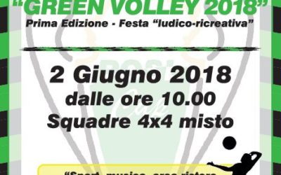 GREEN VOLLEY 2018: prima edizione – Festa ludico-ricreativa