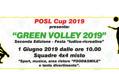 GREEN VOLLEY 2019: SECONDA edizione – 1 GIUGNO 2019